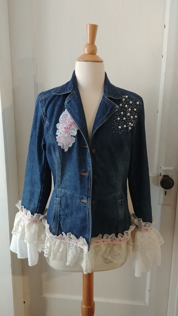 Upcycled Denim Jacket Size S