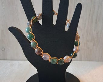 Copper Wire and Beads Bracelet