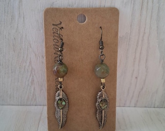 Neutral Leaf Earrings