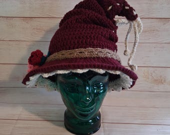 Cottage Witch Hat. Cosplay Hat. Witch Costume.