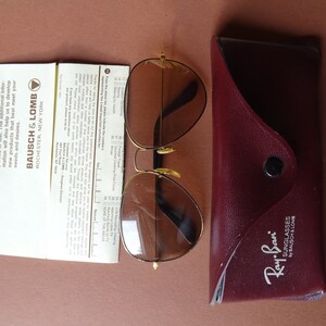 Genuine Ray-ban shades,  Aviators, metal frame, used, large, original case, parts or repair only