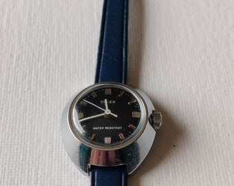 Dames Timex horloge, mechanisch, nieuwe blauwe band