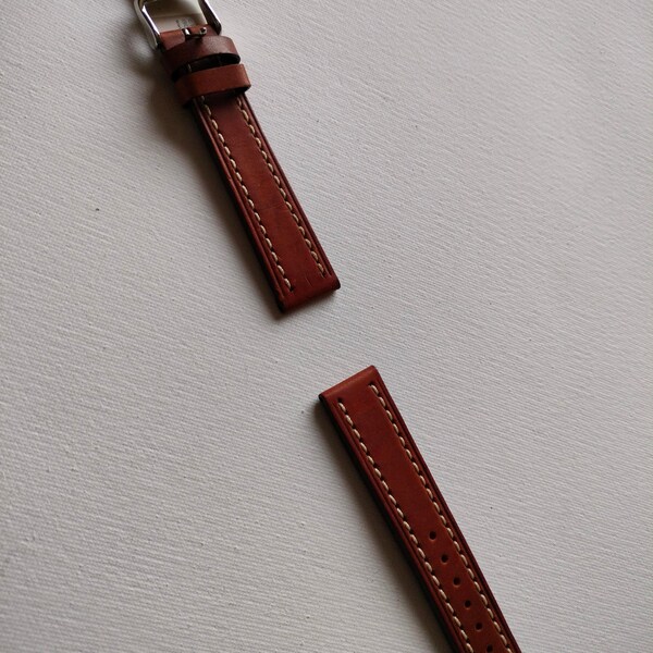 Hirsch leather strap, 20mm NOS , never worn, brown