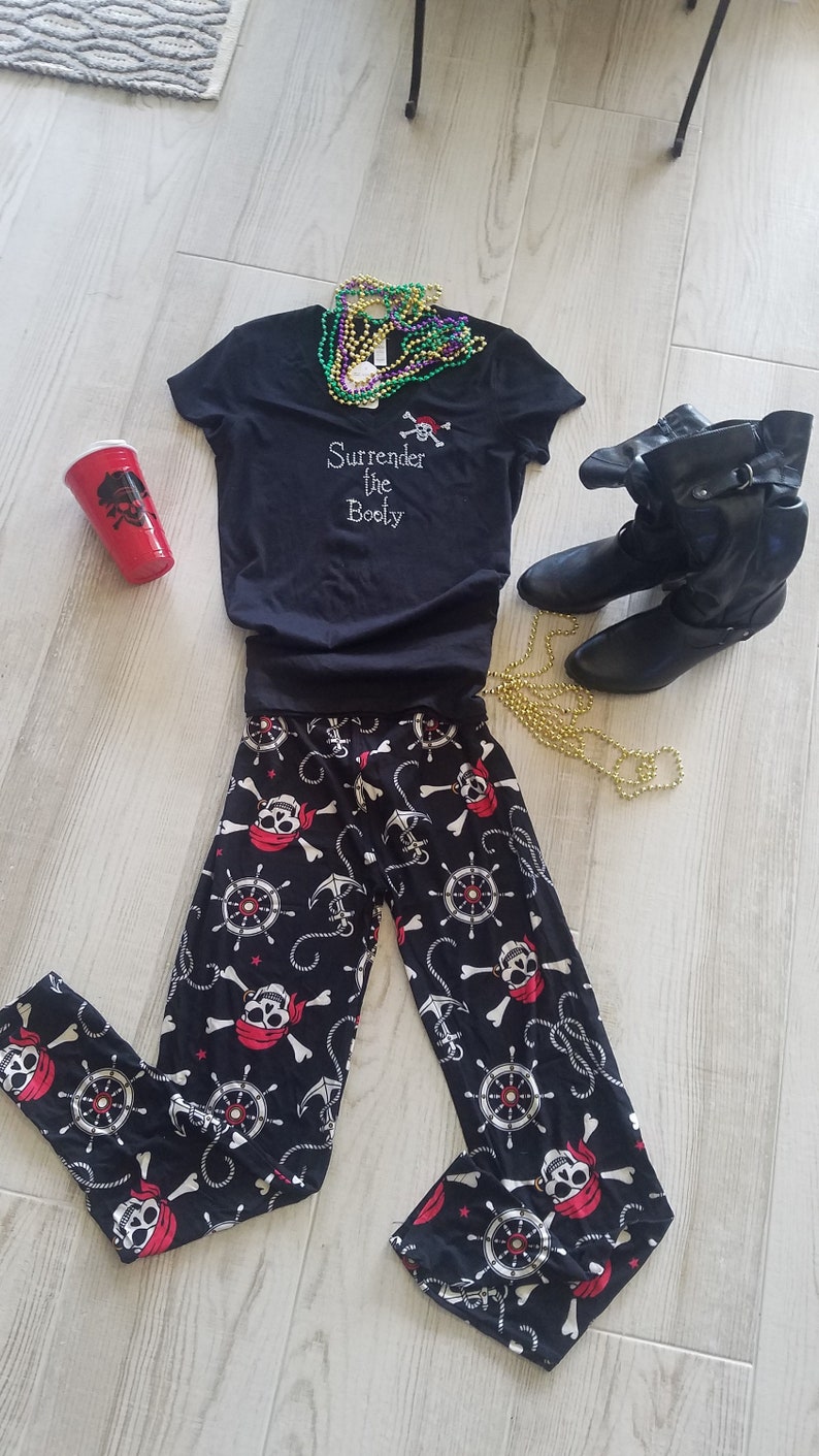 Pirate Leggings Skull and Crossbones One Size and Plus Size Gasparilla Tampa Bay Party Halloween