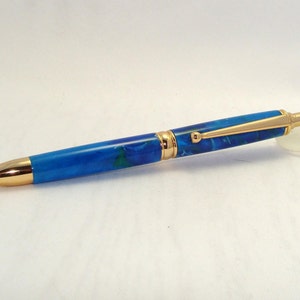 Blue Green Ocean 24kt Gold 2mm Mechanical Pencil