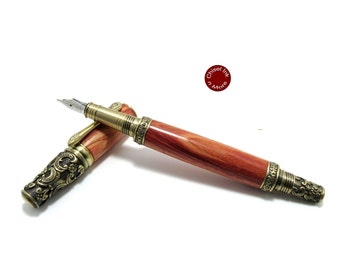 Tulip Wood with Brass Victorian Fountain Pen