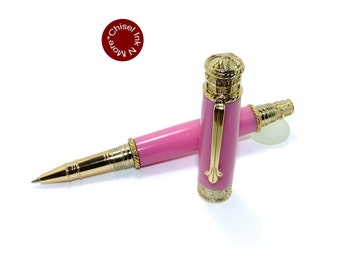 Pink Faith Hope Love 24kt Gold Rollerball Pen