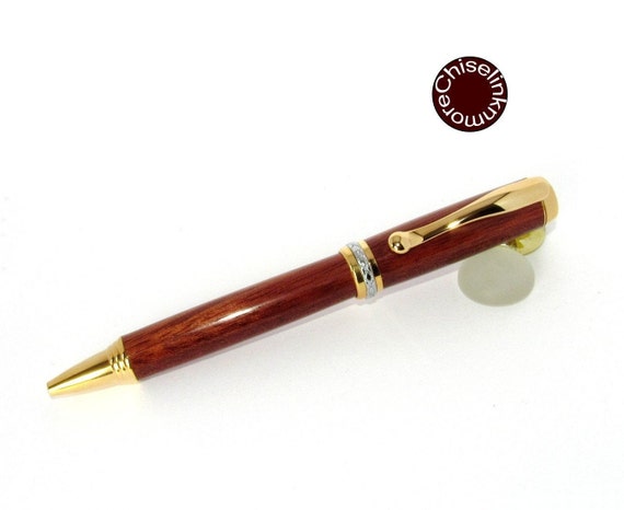 Handcrafted Bloodwood Wood Click Ball Point Pen