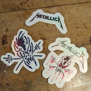 Waterproof Metallica Sticker Pack (3) Metallica Logo, Metallica Scary Guy, Metallica Skull