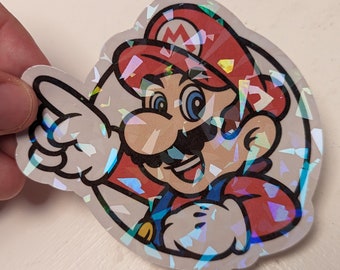 Iridescent Mario Sticker
