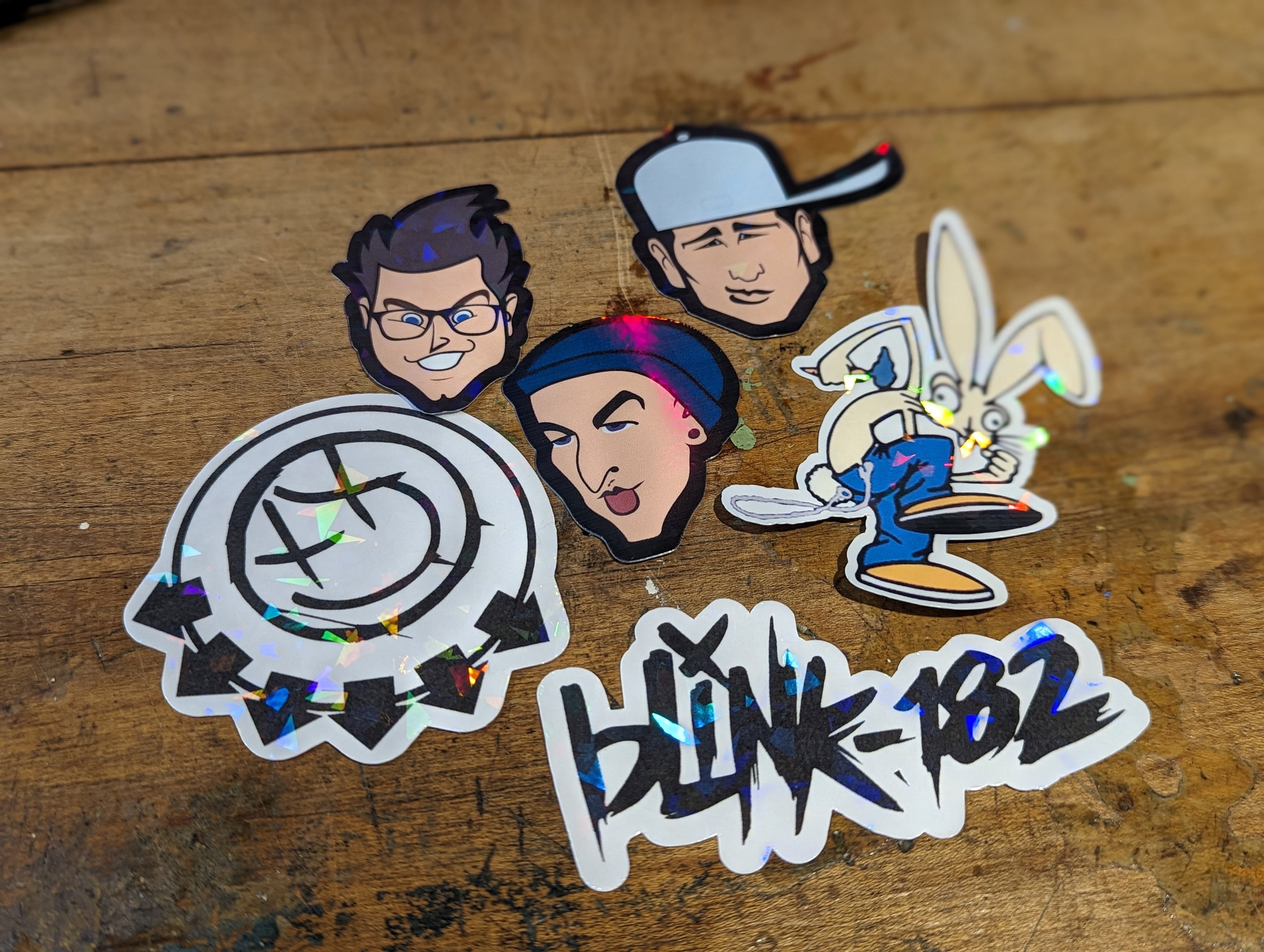 Blink 182 Sticker Pack: Band Logos & Members (6 Pack) Ultimate Fan