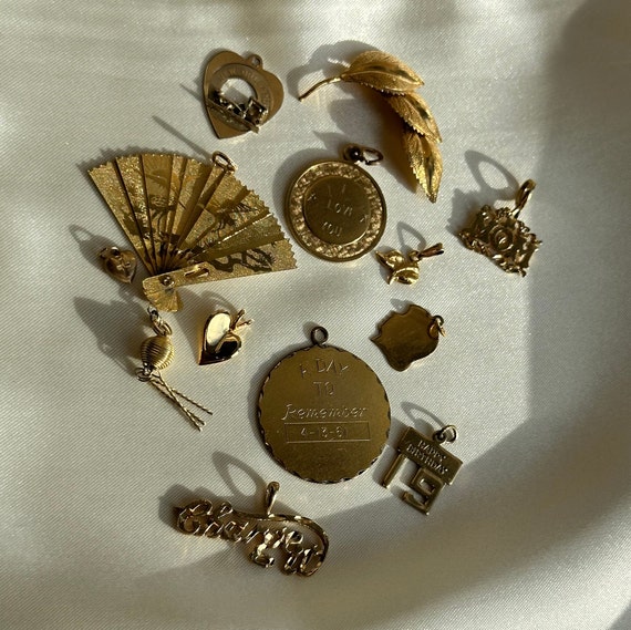 Vintage 12 and 14k Gold Filled Charms and Pendants Etsy