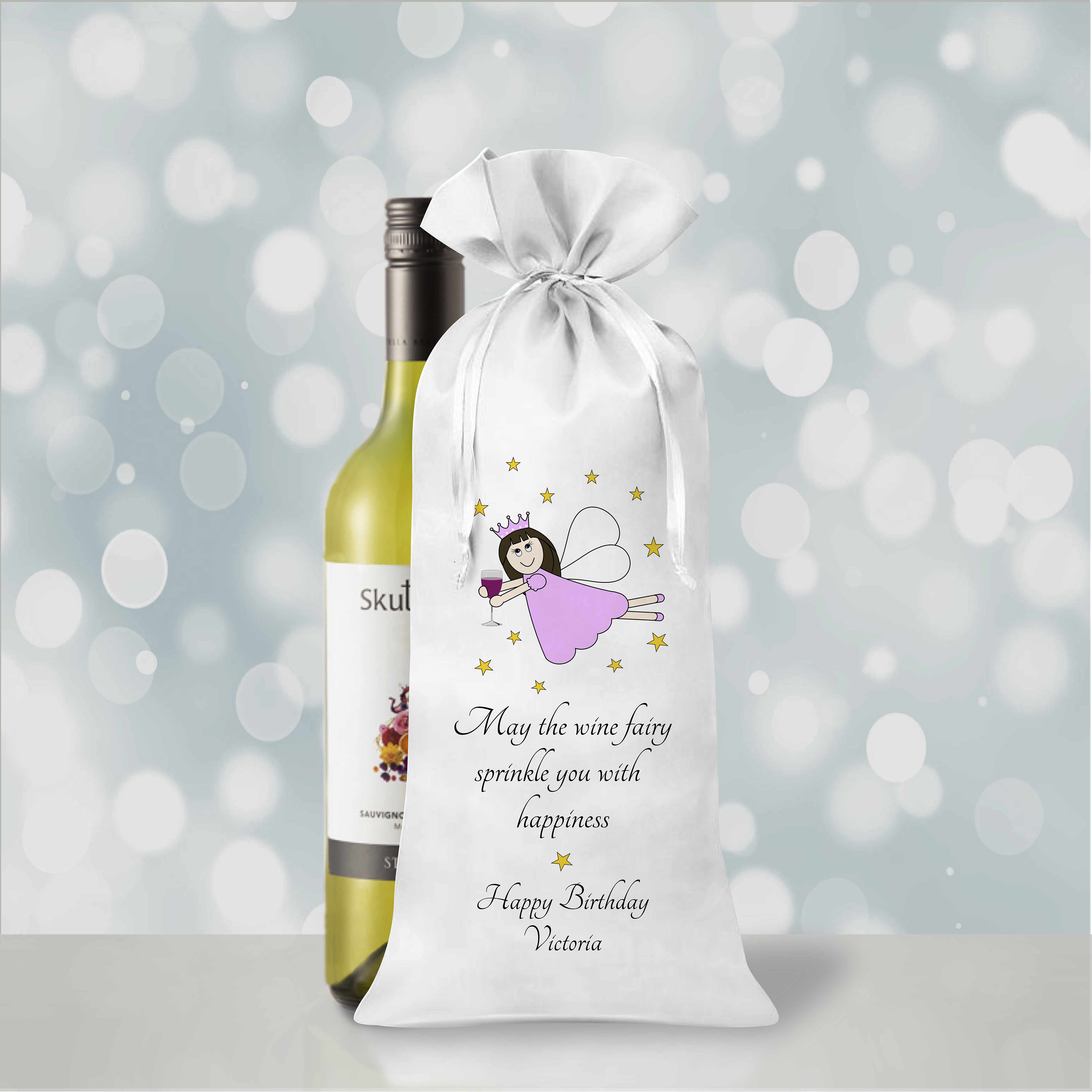 1st WEDDING ANNIVERSARY BOTTLE BAG gift for wine/champagne PERSONALISED 1st WEDDING ANNIVERSARY BOTTLE BAG gift for wine/champagne PERSONALISED