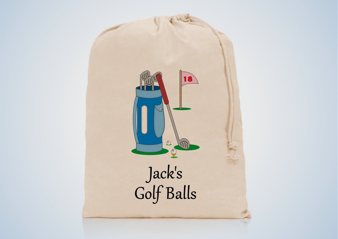 Personalised Golf Ball Bag Pink Blue Father's Day Etsy