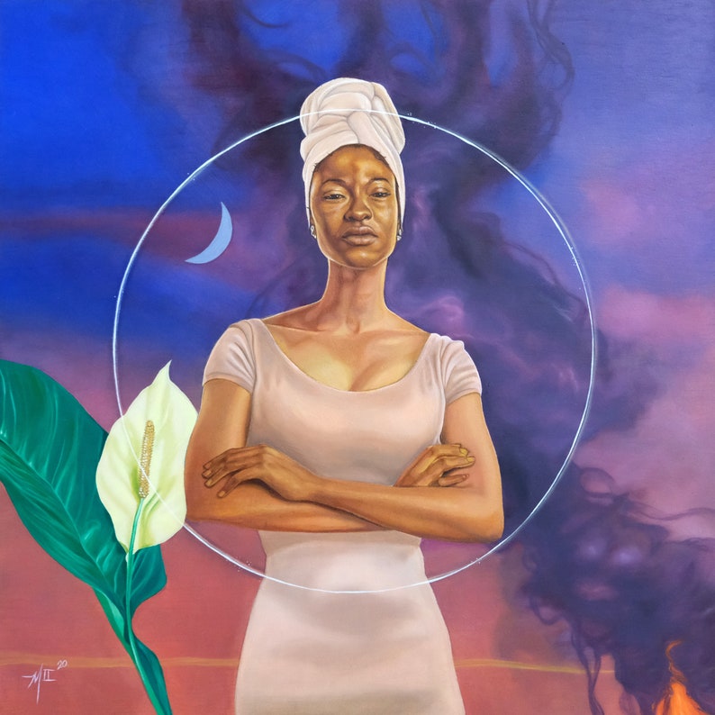 Queen Omega. Limited edition print by Mark Feijão Milligan II African American Art, Black Art, Caribbean Art, Afrofuturism image 1