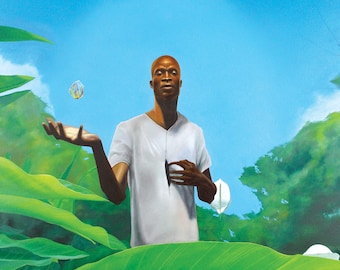 Yeshua / Horus. Limited edition print by Mark Feijão Milligan II - Jesus Christ, African American Art, Caribbean Art, Afrofuturism