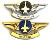 Top Gun Maverick Navy F-18 Fighter Pilot Halloween Costume Party Wings Pins