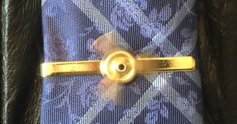 Gold Propeller Tie Clip Men/'s Accessories Gift Moving Spinner