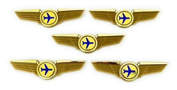 Gold Tone Pilot Wings Pins - Lot of 5, Kids Aviator Badges - Etsy