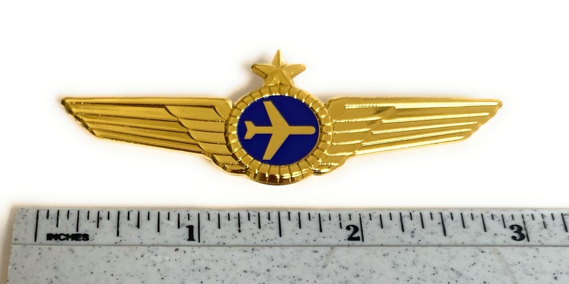 Airlines Pilot Wings Captains Gold Metal Airplane Pin + FREE Kiddie ...