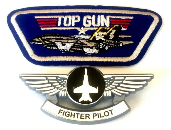 TOP GUN NAVY JET PILOT KIDDIE WINGS PINS 2 KIDS GOLD AND SILVER PARTY FAVORS