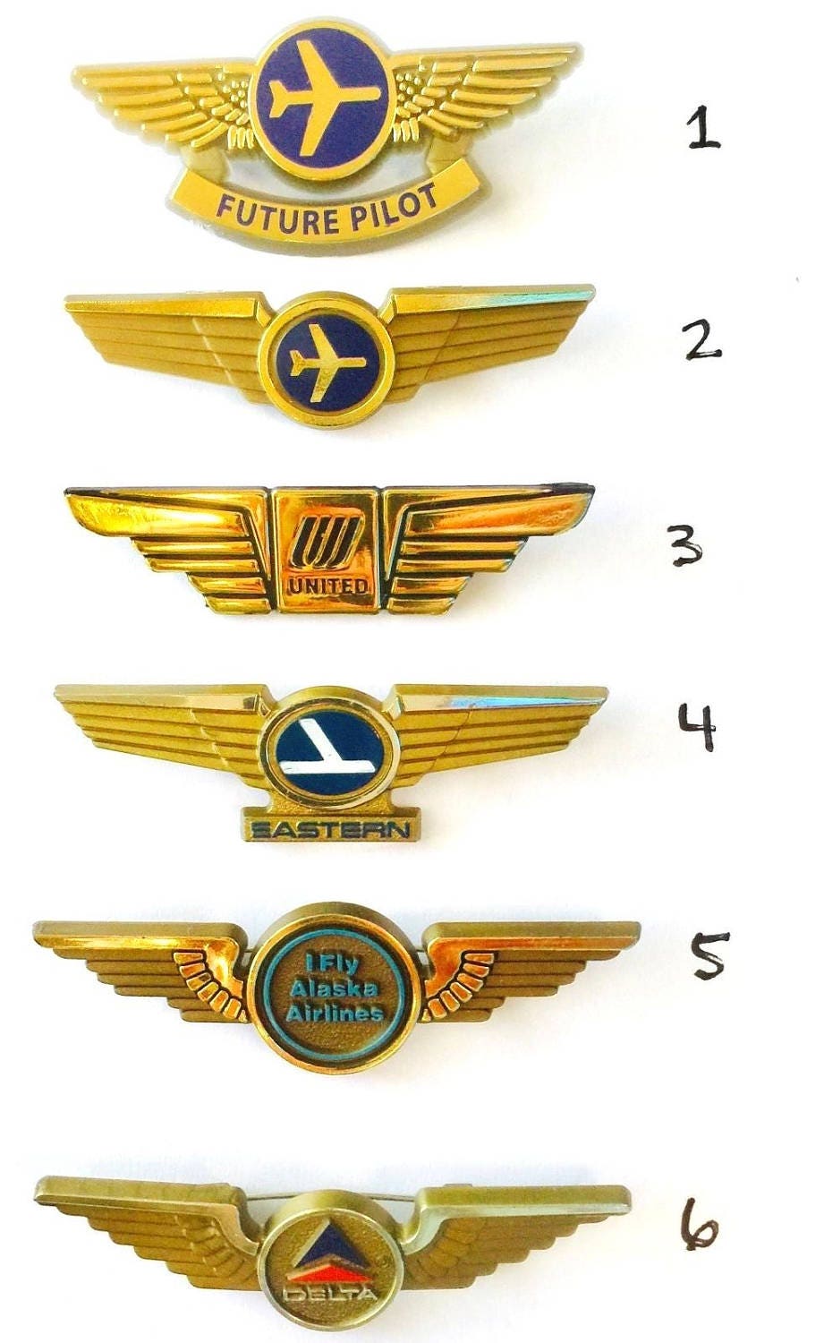 Pick Your Own Kids Aviator Airplane Pilot Wing Pin Comes Etsy