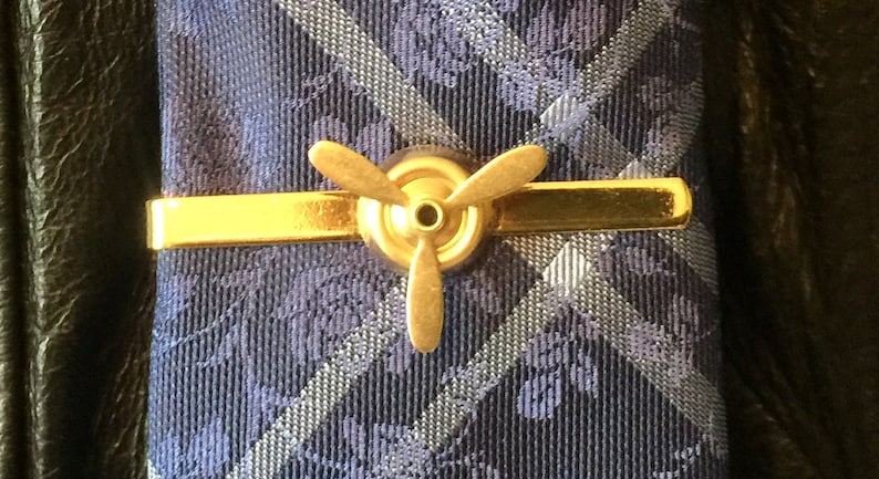 Gold Propeller Tie Clip Men/'s Accessories Gift Moving Spinner