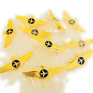 Airlines Pilot Wings Captains Gold Metal Airplane Pins (WITH DEFECTS) Huge Discount Lot of 10