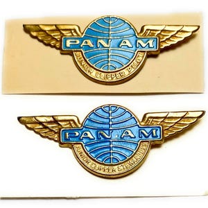 PAN AM 翼バッジ JUNIOR CLIPPER STEWARD 金属製 Pan Am Airlines Junior Clipper Stewardess Metal Wings Pin