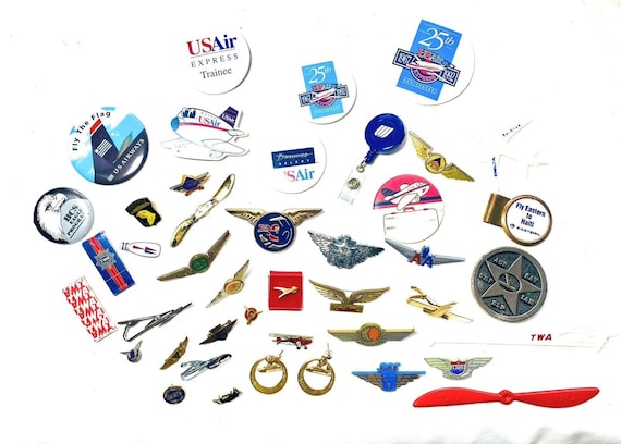 Airlines Lot of Pilot Wings Lapel Pins Lot Of 41 … - image 1