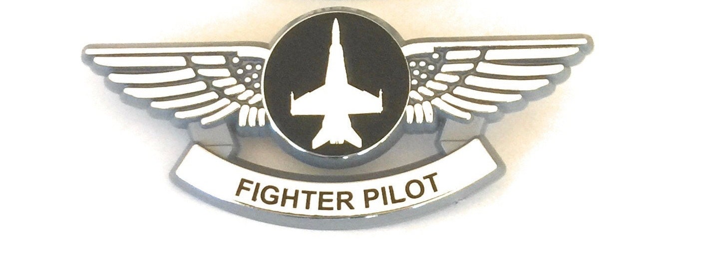 Top Gun Fighter Pilot Wings Pin Plus Key Chain Luggage Tag Etsy