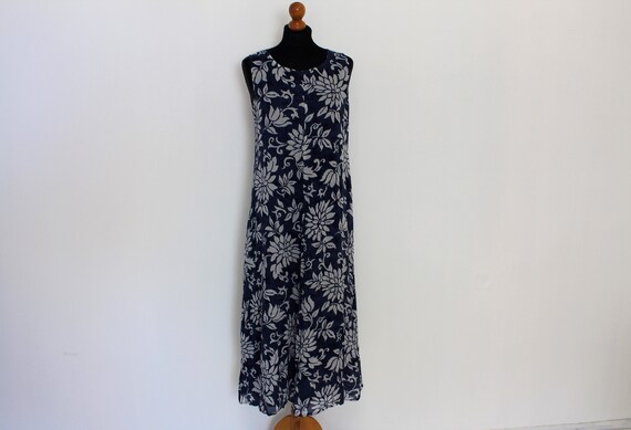 indigo maxi dress