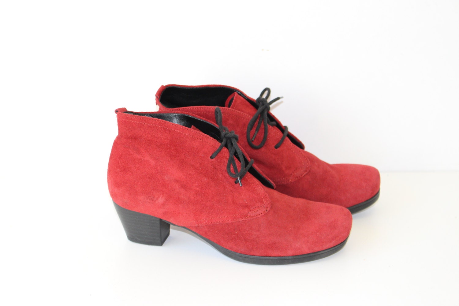 Ankle Boots Red Granny Boots Brand - Etsy