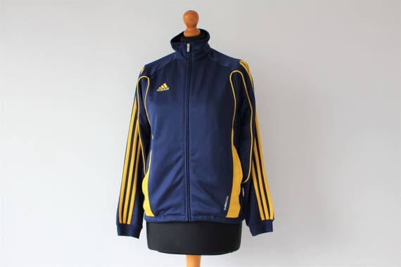 Blaue Adidas Track Jacke 3 Streifen Vintage Adidas Clima 365 Modell Hipster Sport Jacke gestreift Athletic Größe Large Blaue Adidas Track Jacke 3 Streifen Vintage Adidas Clima 365 Modell Hipster Sport Jacke gestreift Athletic Größe Large