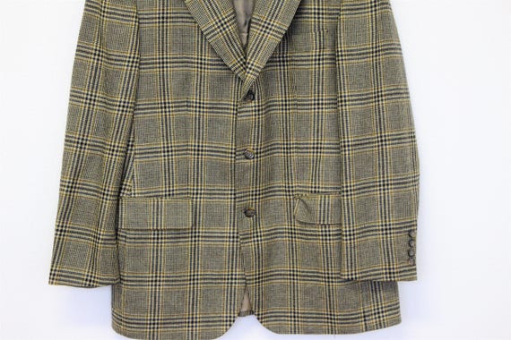 Yves Saint Laurent Tweed Jacket Glen Plaid Tweed … - image 8