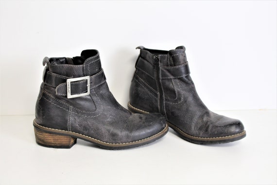 Brown Biker Boots WOLKY Womens Dark Brown ankle bo