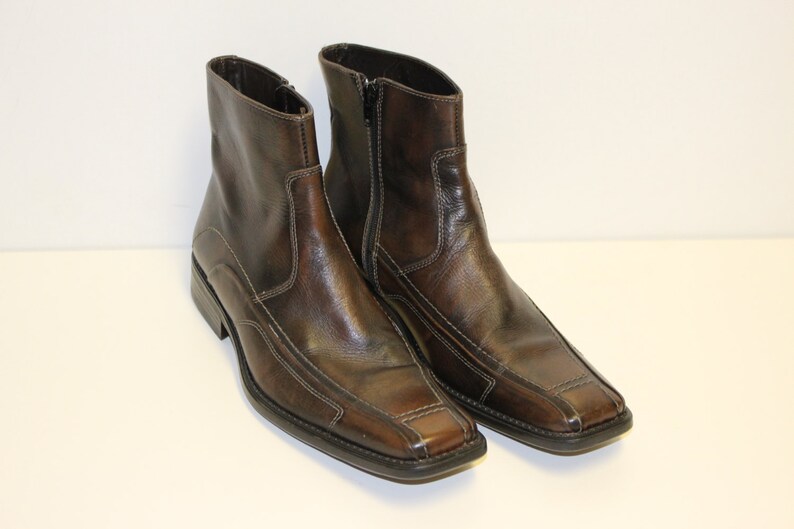 mens dark brown dress boots