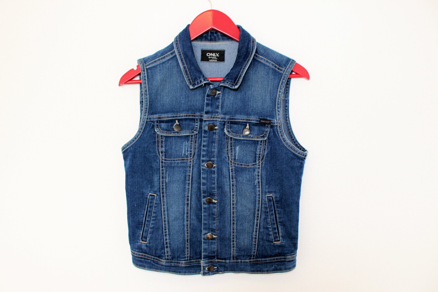 Blue Denim Vest Mens Jean Waistcoat Blue Country Style Denim Etsy Canada