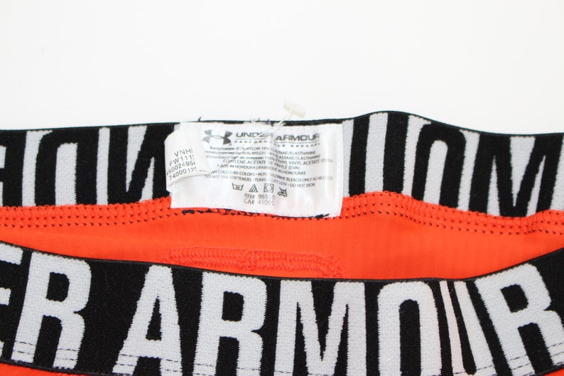 Mens Padded Compression Shorts UNDER ARMOUR Orange Basketball Shorts