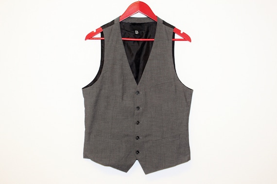 Mens Gray Waistcoat/ Mens Wedding Vest/ Formal Ve