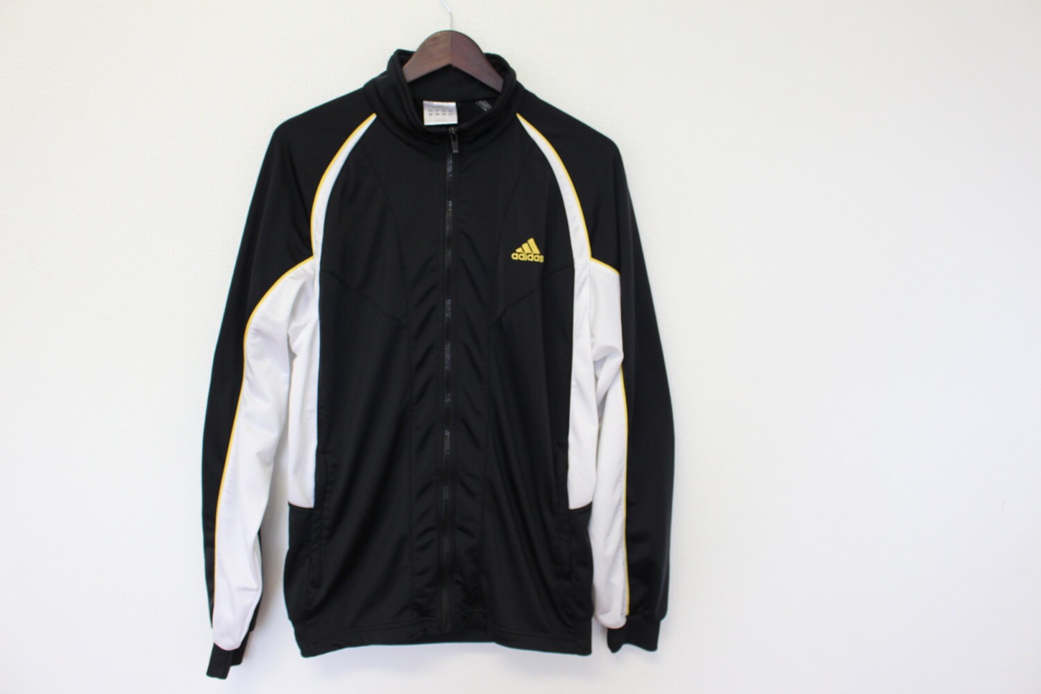 Black White Adidas Jacket Men Adidas Sportswear Yellow Black Etsy