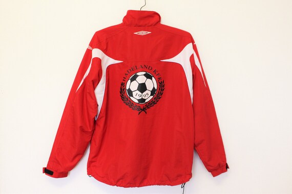 Red UMBRO Jacket Red White Colorful Sports Jacket Running Retro Parka Jogging Track Hipster Soccer Football Sports Size Medium Etsy Ireland
