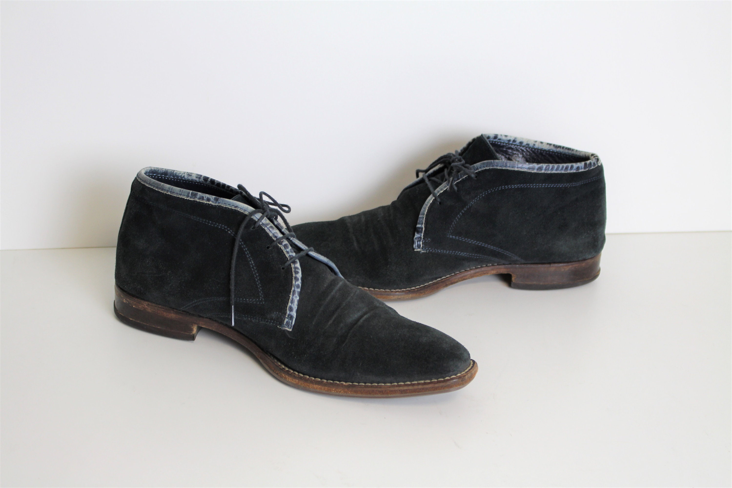 blue suede desert boots