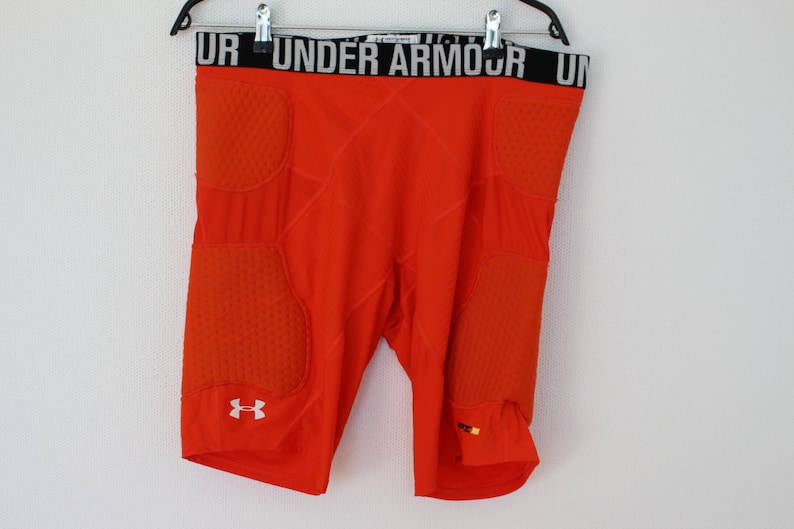 Mens Padded Compression Shorts UNDER ARMOUR Orange Basketball - Etsy