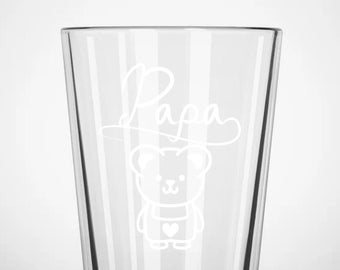Father or Mother's Day Engraved Tumbler Glass Gift