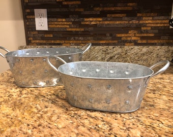 galvanized container etsy