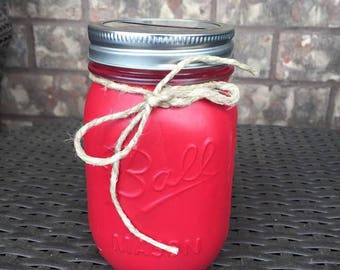 mason jar bank, painted mason jar, glass jar storage, glass jar bank, kids piggy bank, savings bank, vacation fund, swear jar, loose change