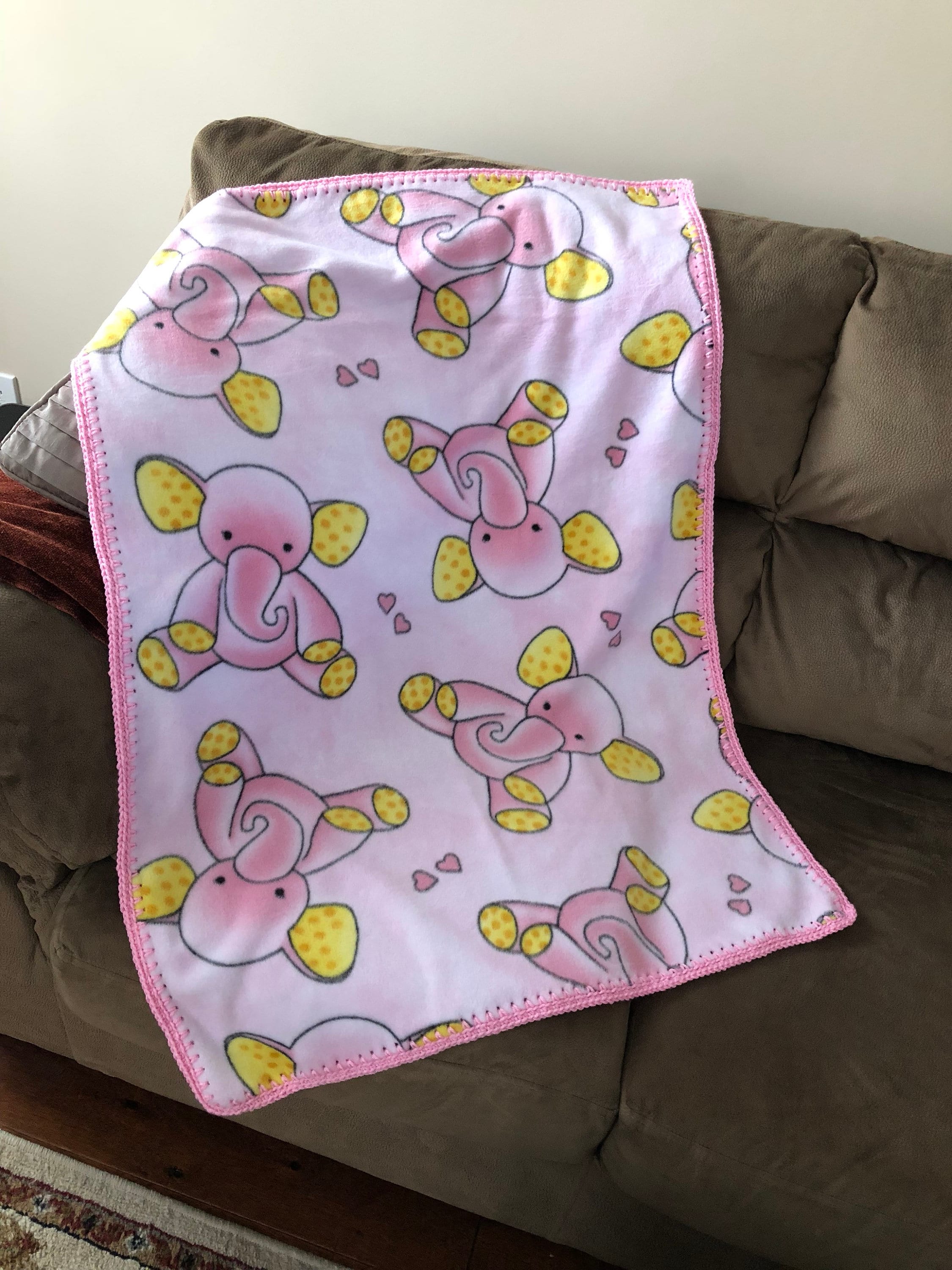 Elephant fleece blanket baby elephants soft fleece blanket Etsy