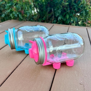 mason jar bank, fun mason jar bank, glass jar storage, glass jar bank, kids piggy bank, savings bank, vacation fund, swear jar, loose change