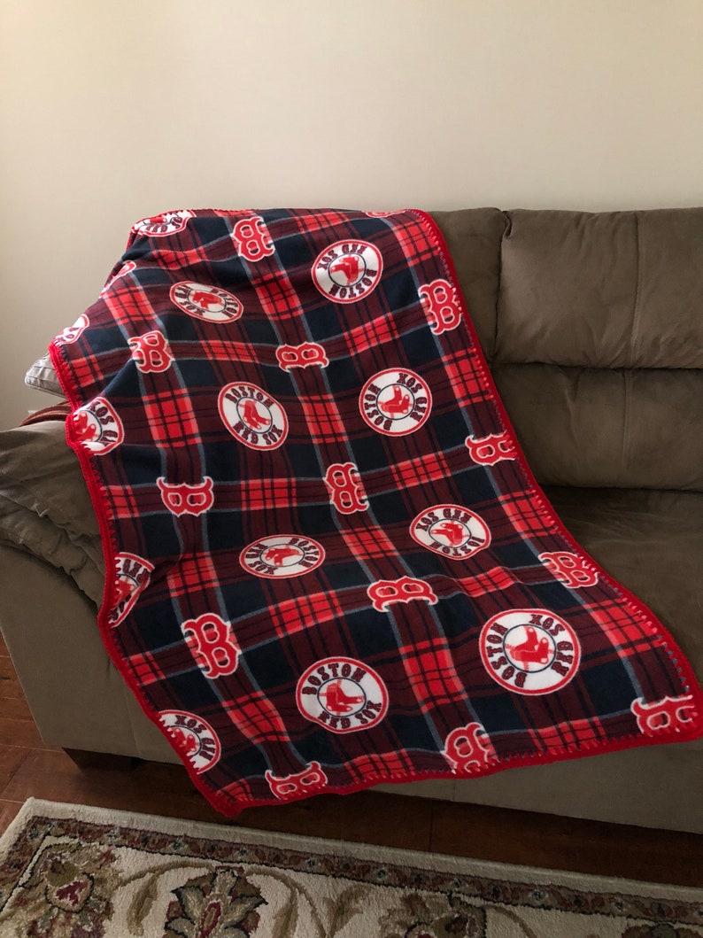 Boston Red Sox fleece blanket soft fleece blanket stadium Etsy